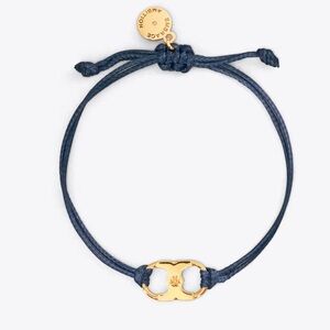 TORY BURCH EMBRACE AMBITION BRAIDED BRACELET Navy firm price